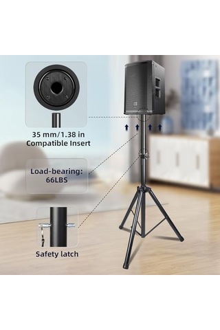 Gzgdljq Hoparlör Tripod Standı Ağır Hoparlör Standı Ayarlanabilir Yükseklik 35 İla 70 İnç Evrensel Sahne Hoparl