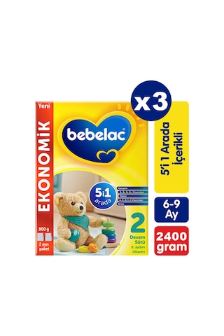 Bebelac 2 Devam Sütü 800 G 3 Adet Bebelac 2 Devam Sütü 800 G 3 Adet