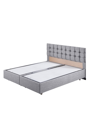 Venedik İkili Set, Venedik Çift Kişilik Baza Başlık Seti Açık Gri 150 x 200