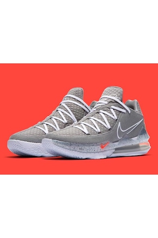 Nike Lebon 17 Low Basketbol Ayakkabısı Gri
