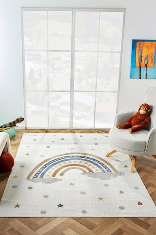 Konfor Halı Konfor Bohem Kids Rainbow Modern Dokuma Çocuk Halısı Çok Renkli