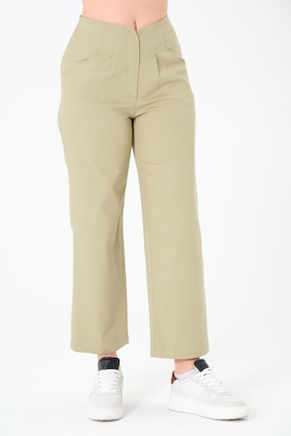 Sortie Collection Kemersiz Gabardin Pantolon Olive