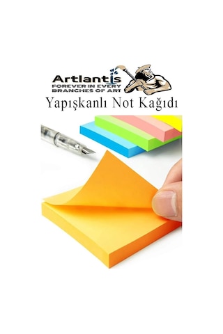 Yapışkanlı Not Kağıdı 4 Renk 400 Sayfa 1 Paket Bahar Küp Blok Yapışkanlı Postit 75x75 Mm Renkli