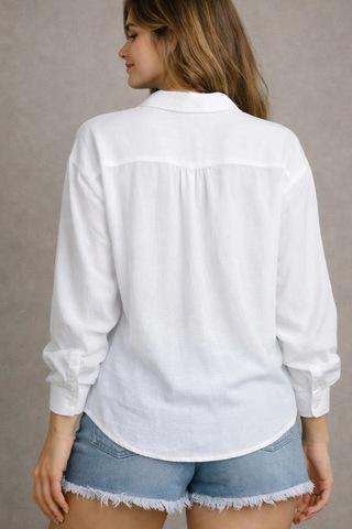 Meine Liebe Unterwäsche Oversize Pure Touch Beyaz Gömlek