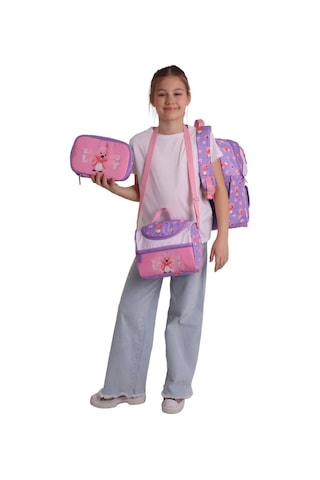 Kaukko Kids Loopy Lila - Pembe Renk Kız Çocuk Üçlü İlkokul Okul Çantası Seti/takımı - Setkk-l5303d Çok Renkli