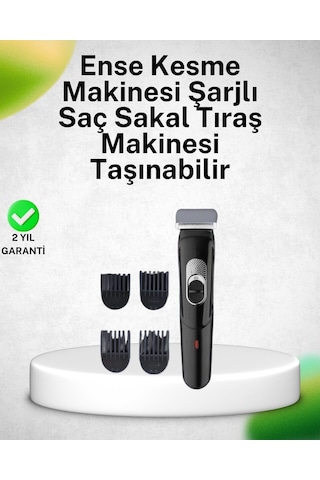 Paslanmaz Bıçaklı Şarjlı Ve Sessiz Saç Sakal Kesme Makinesi Ev Kullanımı İçin İdeal 1 - 2 Saat