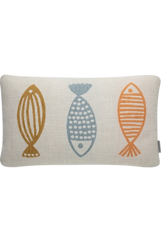 Mudo Home Marin Fısh Wave Kırlent Renkli 30x50 Çok Renkli