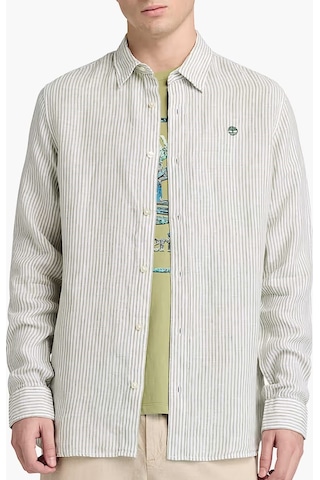 Timberland Mill Brook Linen Striped Regular Erkek Gömlek-33346 Açık Yeşil