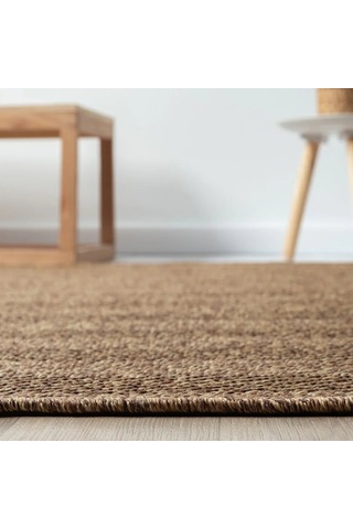 Düz Kahve Toprak Kılçık Desenli Halı - L665kabo