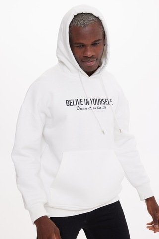 The Crow Belıve Ekru Hoodıe Sweatshırt Ekru