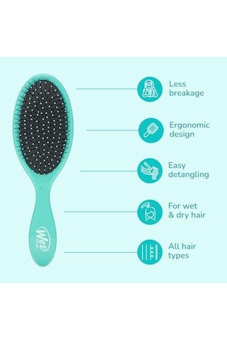 Wet Brush Detangler Saç Fırçası, Amazon Aqua- Ultra Yumuşak Intelliflex Kıllar - Dolaşık Açıcı Saç Fırçası Dolaşıklıklar - Tüm Saç Tipleri Islak Ve Kuru Saç - Kadın Ve Erkek 2&apos Li
