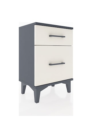 Arges Komodin 2 Çekmeceli 44x30x64 Antrasit-aytaşı Antrasit