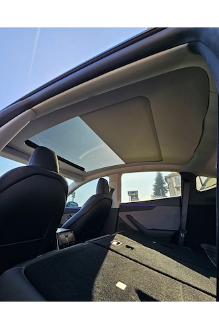 ÇAMKIRAN Tesla Model Y Juniper 2025 Uyumlu Elektrikli Tavan Perdesi