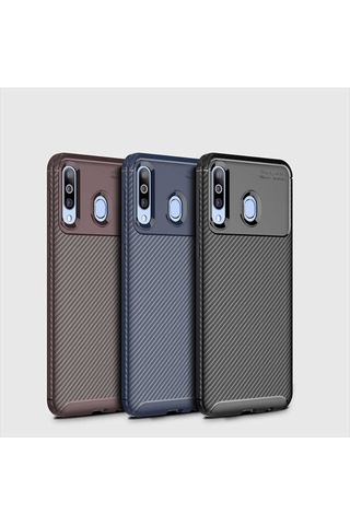 Samsung Uyumlu Galaxy M30 Kılıf Zore Negro Silikon Kapak-Siyah