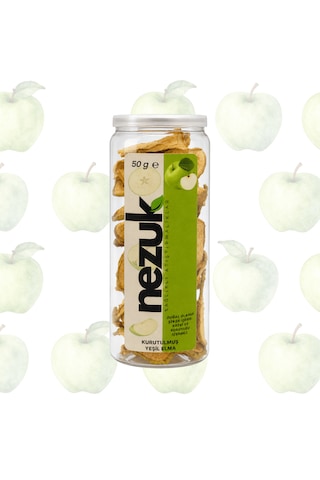 Nezuk Güneş Enerjisi İle Kurutulmuş Doğal Yeşil Elma-pet 50 G