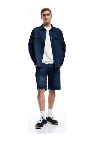 Koton Normal Bel Pamuklu Bermuda Oversize Jean Şort Koyu İndigo 5sam40159nd İndigo