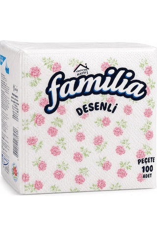Familia Desenli Peçete 100 Lü X 6 Adet