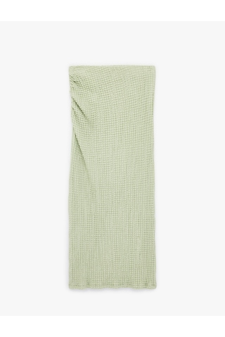 Koton Bürümcük Kumaş Drape Detaylı Midi Kalem Etek Green 6sak10005uk Yeşil