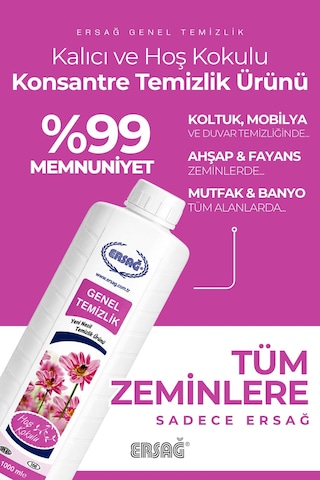 Ersağ Genel Temizlik Hoş Kokulu Yüzey Temizleyici 1 L