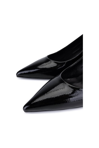 Tamer Tanca Kadın Suni Deri Siyah Rugan Topuklu Ayakkabı 1160 2026 Bn Ayk Sk25-26 Sıyah Krsk Rgn Siyah