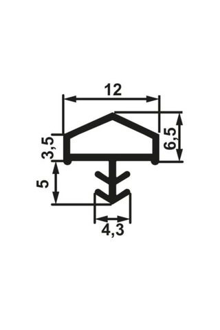 Hafele F03 Ortadan Basan Çatı Tipi Kapı Fitili 12mm, Kahve Renk 9