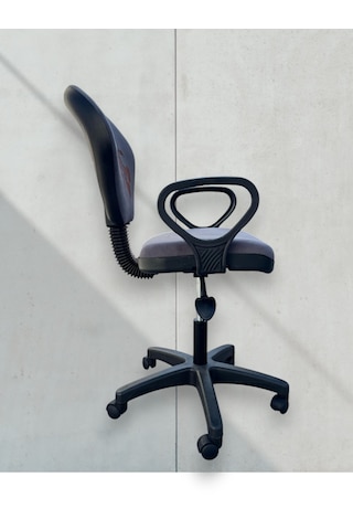 Örümcek Adam Desenli Çocuk Odası Ders Çalışma Sandalyesi Ofis Koltuğu Tekerlekli Çocuk Sandalyesi Gri - Kırmızı