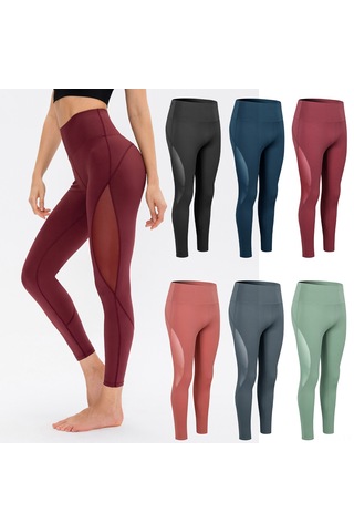 Springsun "yüksek Bel Fitilli Nefes Alabilir Yoga Taytı - Koşu, Spor Ve Antrenman İçin" Koyu Gri