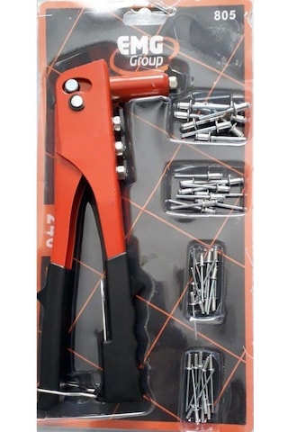 24X8.7 Cm Emg Profesyonel Perçin Tabancası - 50 Adet Perçin Hedi