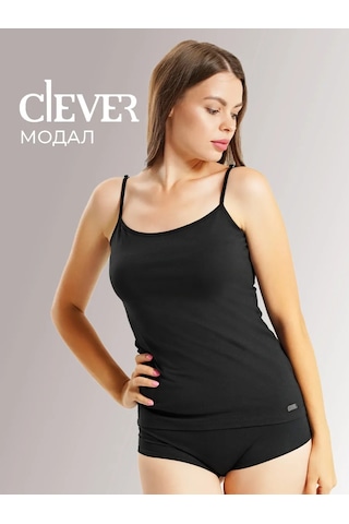 Clever Wear Ayrı Askılı Siyah Modal Temel Atlet 149944072 Siyah
