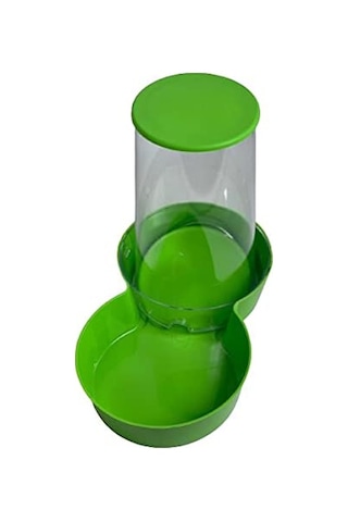 Miapet Hazneli Plastik Kedi-köpek Kapaklı Mama Ve Su Kabı 1,5 Lt Yuvarlak Yeşil