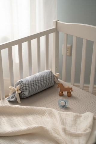 Pötikareli Bebek Ve Çocuk Odası Dekoratif Silindir Yastık - %100 Pamuklu Sünger Dolgulu 15x30