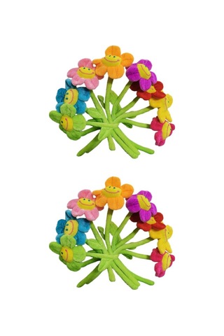 1/2 8 Parçalı Peluş Çiçek Bükülebilir Saplar Perde Tokası 1 Set Diğer