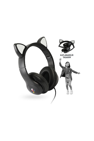 Polosmart Fs113 Kablolu Mikrofonlu Stereo Kulak Üstü Kulaklık Siyah
