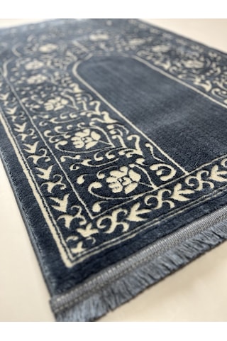 Yün Tüşeli Akrilik Dokuma Halı Seccade Namazlık 80x120 Turkuaz