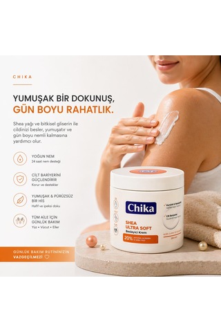 Chika Med + Shea Besleyici Nemlendirici Krem 400 Ml