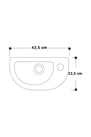 Güral Vit Lavabo 22 x 42 Sağ Delikli