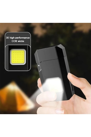 El Feneri Çakmaklı Cep Feneri Usb Şarjlı Küçük Fener Güçlü Işık Gs-4000ç