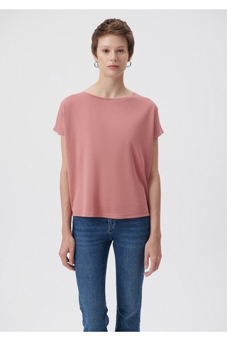 Mavi - Lux Touch Pembe Modal Tişört 167245-71072 Pembe