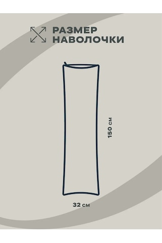 Unison Sarılma Yastığı İçin Poplin Yastık Kılıfı 150x32 430334406 Beyaz