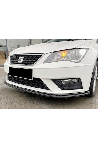 Seat Leon Mk3 Race Ön Lip Piona Black 3 Prç 2017-2020 Abs Plastik
