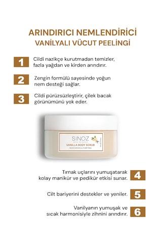 Sinoz Vanilya Arındırıcı Ve Nemlendirici Vücut Peelingi 300 G