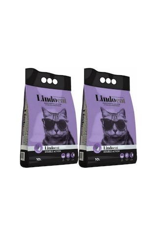 Lindo Cat Lavanta ve Argan Kokulu İnce Taneli Topaklaşan Kedi Kumu 2 x 10 L