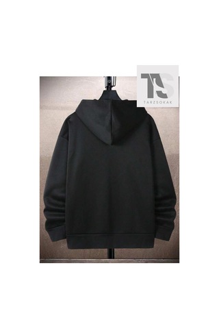 Tarzsokak Fun 23 New York Sweatshirt Fermuarlı Hırka Siyah