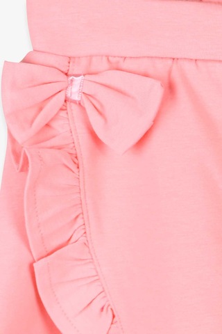 Breeze Kız Çocuk Etek Şort Fırfırlı Fiyonklu 1.5-5 Yaş, Somon