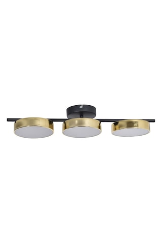 Tual Modern Salon Yatak Odası Giyinme Odası Mutfak Beyaz Işık Ledli Parlak Gold 3 Lü Led Avize Gold Gold