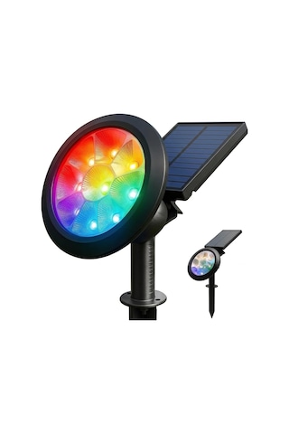 18w Led Solar Kazıklı Çim Armatür Cata Güneş Enerjili Led Işık Çim Lambası Bahçe Ağaç Çalı Duvar Aydınla