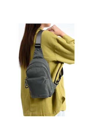 571 Collections Üç Bölmeli Unisex Göğüs Bodybag Çantası Gri Model: 571-9n