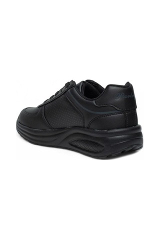 Parley 722-26 Deri Anatomik Bağcıklı Kadın Sneaker Siyah