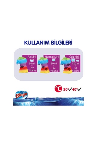 Bingo Onaran Koruma Sıvı Bakım Çamaşır Deterjanı 3 x 2 L