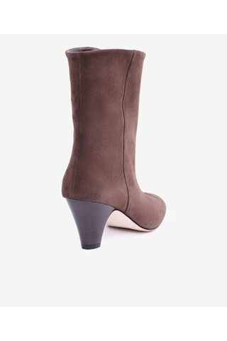 Yargıcı Topuklu Uzun Deri Bot 25kkay4018x 003 Kahverengi